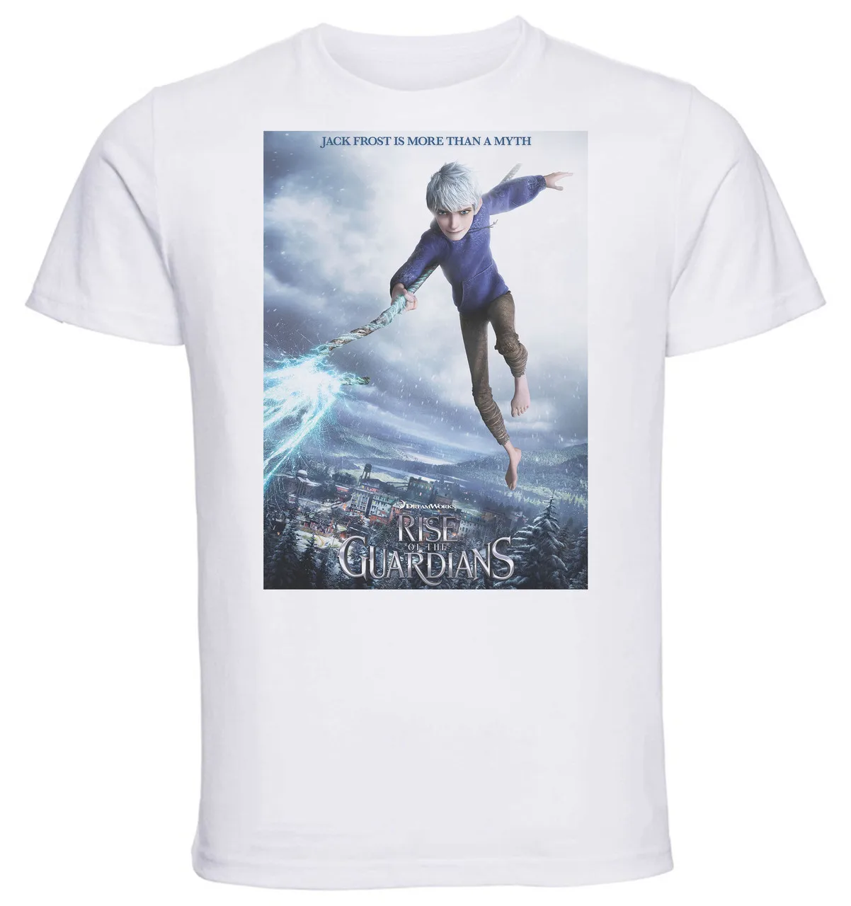 T-shirt Unisex - White - Rise Of The Guardians Jack Frost