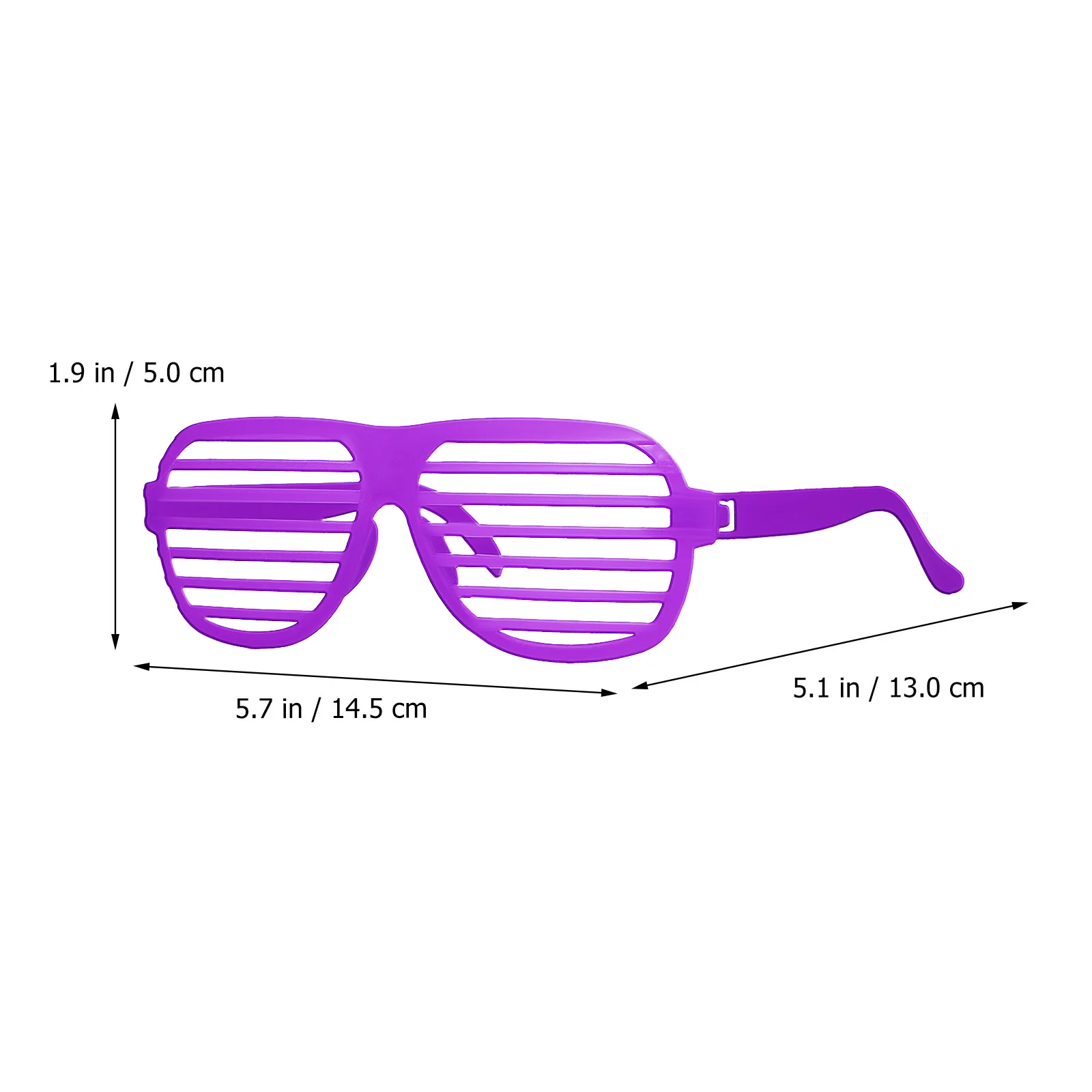 

18 pcs Colorful Glasses Neon Shutter Sunglasses Lightweight Plastic Frame Party Festival Accessories Halloween Birthday