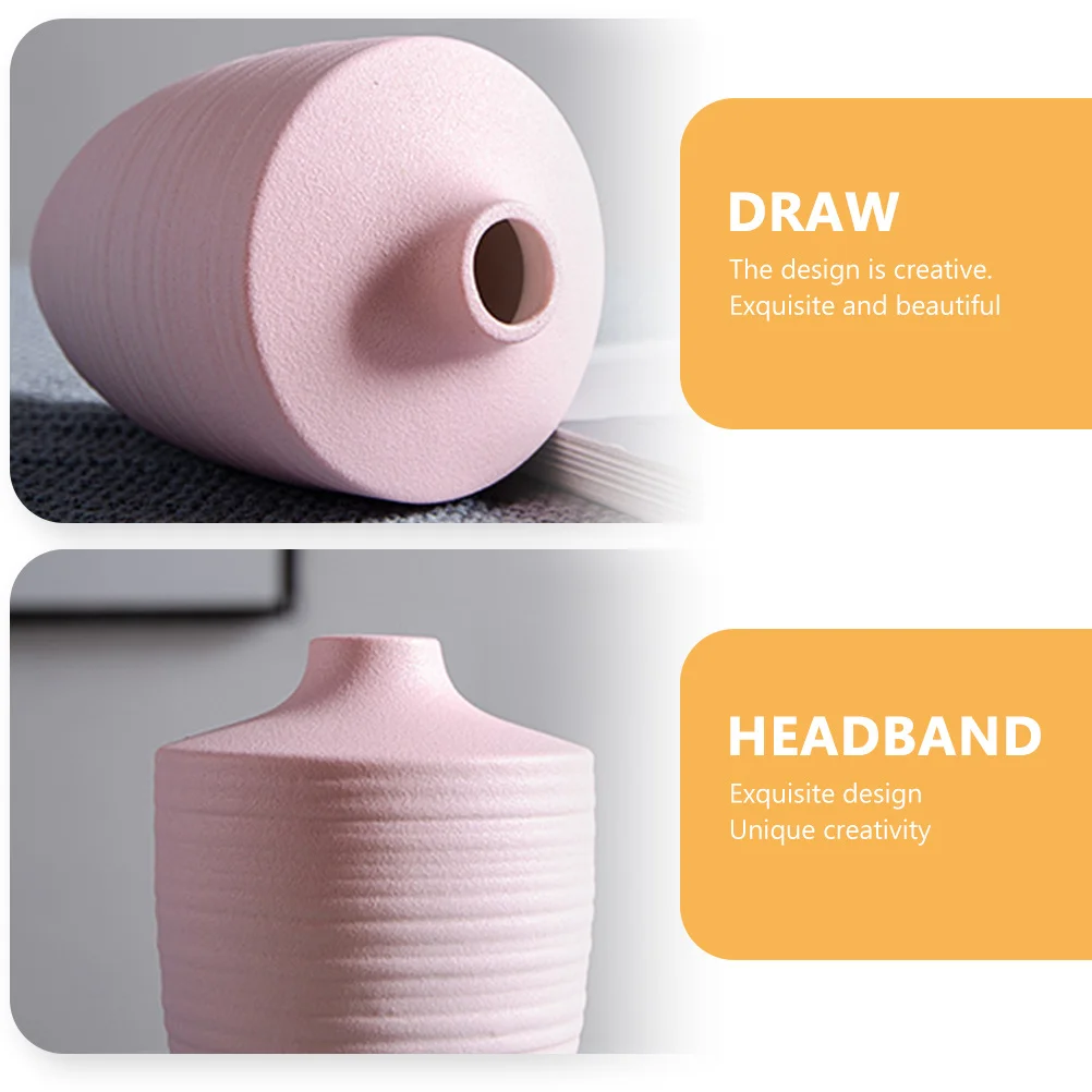 

Ceramic Flower Vase Small Desktop for Home Bedroom Living Room Balcony Decoration Frosted Finish Stable Flat Bottom Artificial