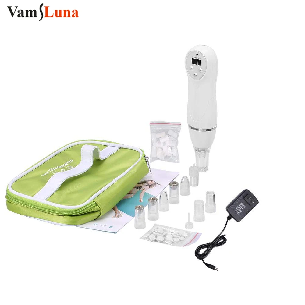 Skin Scrubber 3Types Portable Diamond Peeling Pen Blackhead Removal Vacuum Skin Peeling Equipment for Home