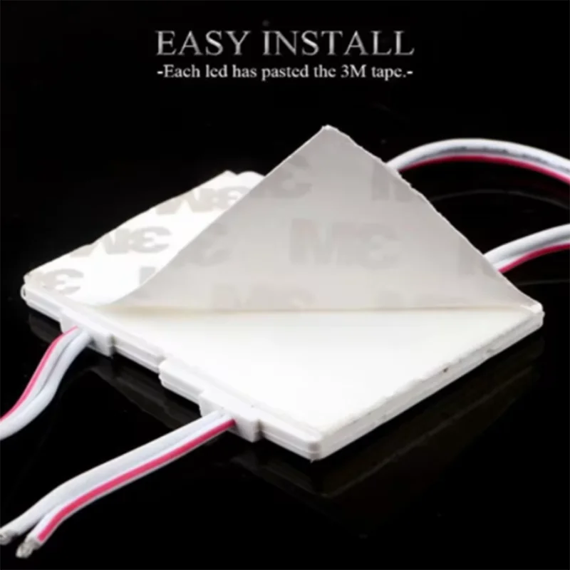 2025 20 قطعة 12 فولت LED وحدة COB ضوء الإعلان تصميم تسجيل الخلفية متجر راية أبيض أحمر أزرق أصفر أخضر IP65 مقاوم للماء