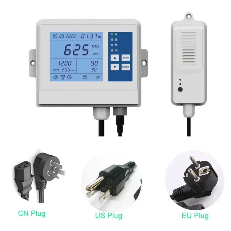 Programmable day night valve off/on photocell sensor mushroom grow humidity fan ventilation control co2 regulator controller