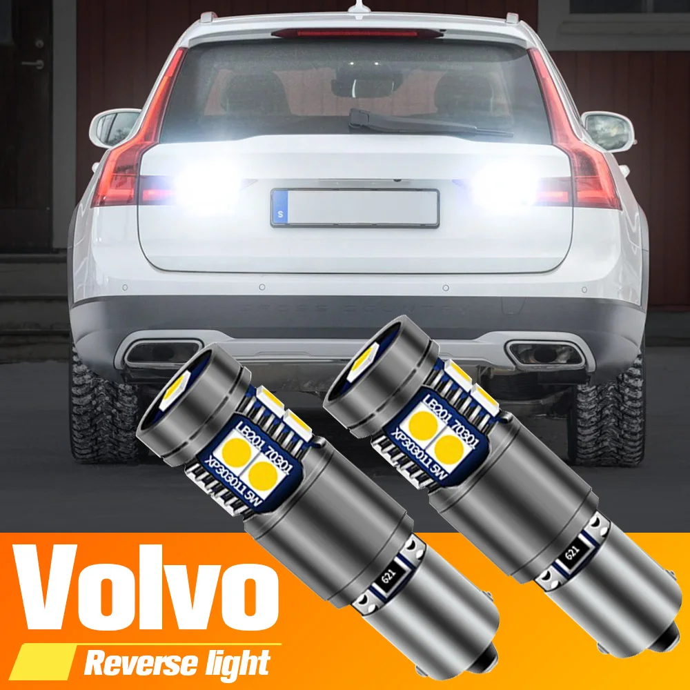 2pcs LED Backup Light Blub Reverse Lamp H21W BAY9S 64136 Canbus No Error For Volvo S60 2010-2018 V90 2016 2017