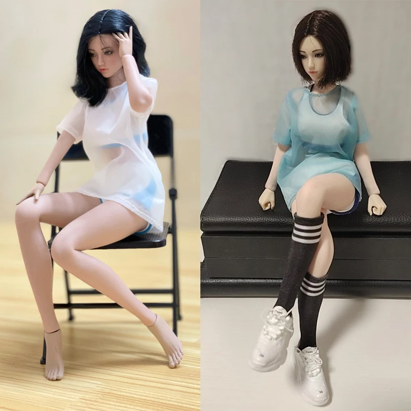 In stock TBLeague 1/6 Scale Female PLSB2021 S44 S45 S44A S45A Flexible Seamless Bodies with Head Sculpt Small Bust Action Figu