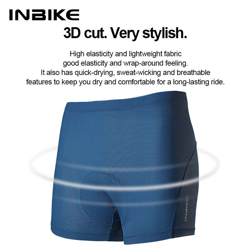 INBIKE Summer Men\'s Cycling Underwear Padded Bicycle Shorts Road Bike Shorts Briefs for Men Sponge Silicone Mats Biking Clothing