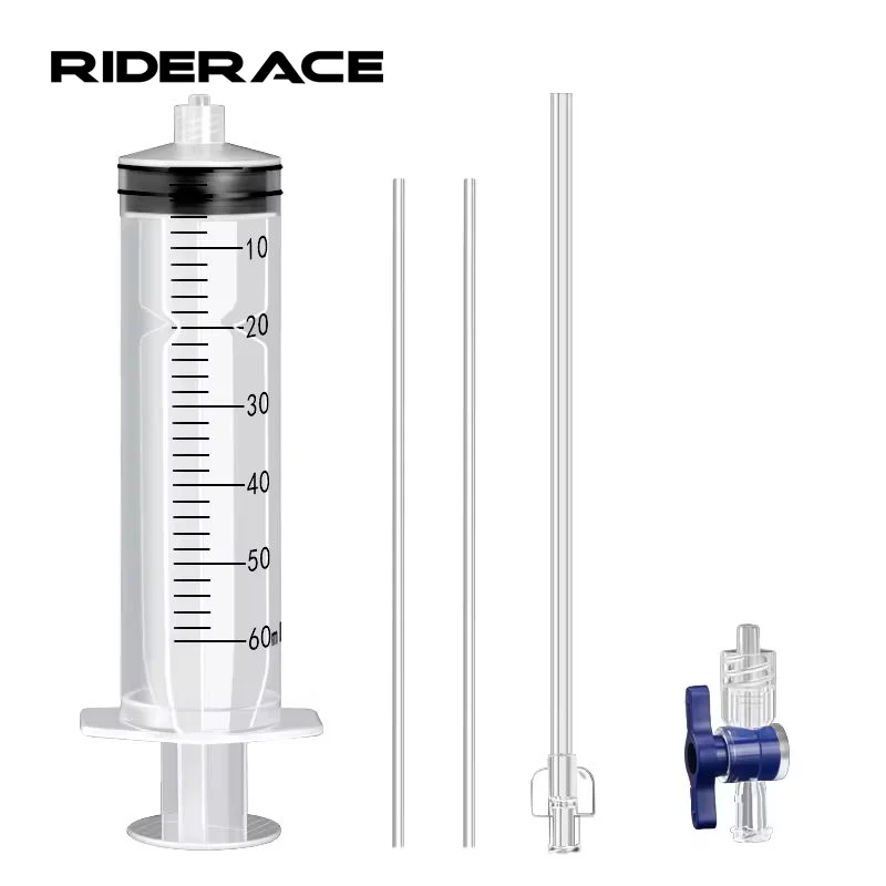 AliExpress riderace Bicycle Tubeless Tire Liquid Injection Tool 60ml Bike Tire Tubeless Sealant Injector Oil Mineral Change Repair Tools