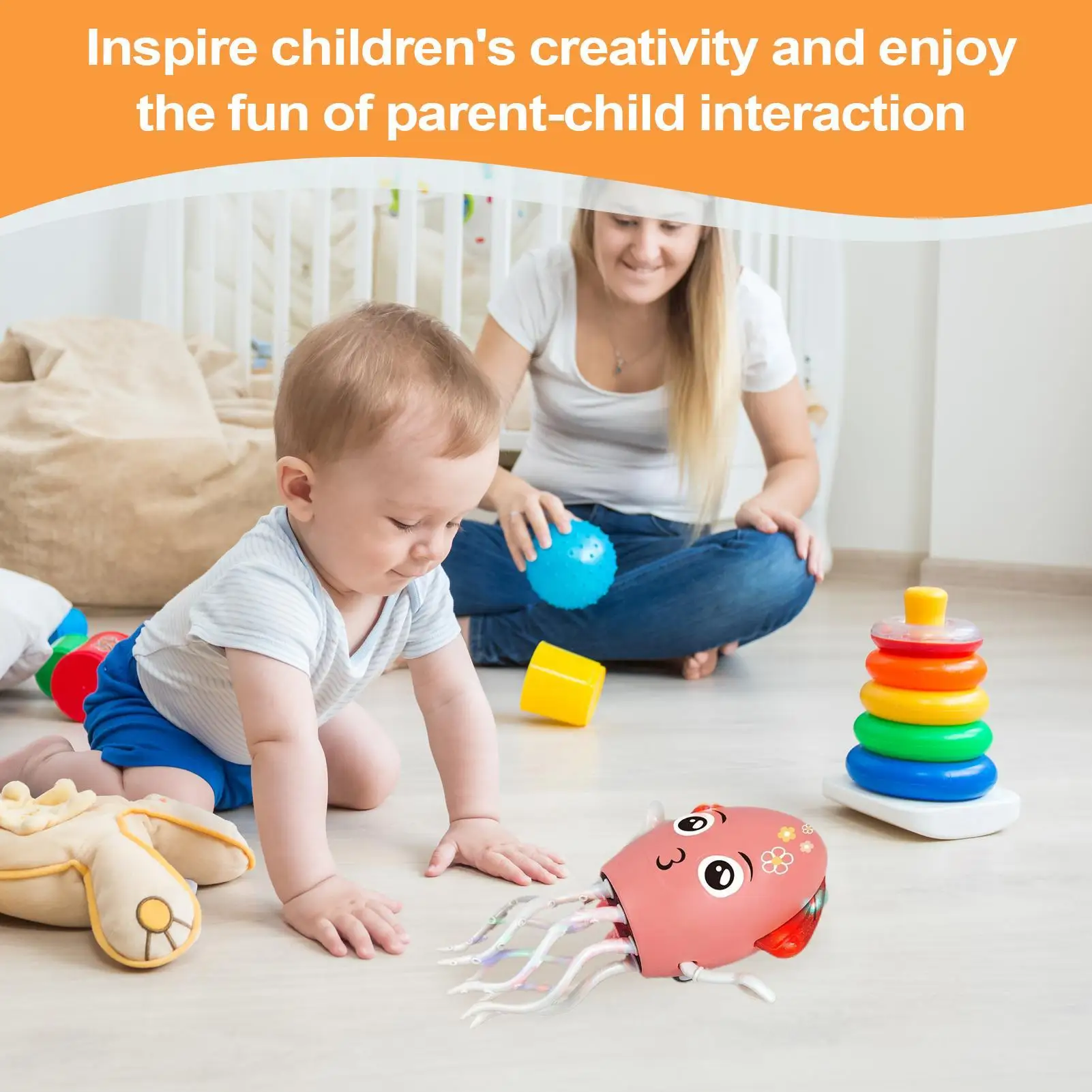 

Dancing Octopus Toy Automatic Swing Dancing Octopus USB Rechargeable Electric Robot With LED Lights And Music For Home Indoor