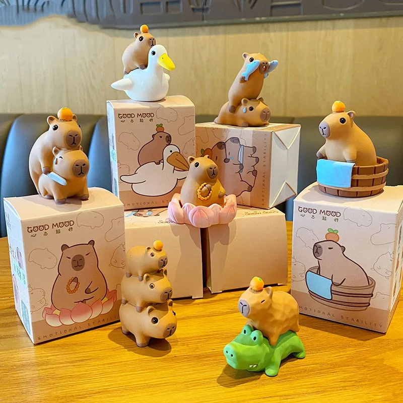 Capibara Model Figuur Capibara Hars Ornamenten voor Vrouwen Creatieve Trend Autodecoraties Tafelmeubilair Desktop Decoraties