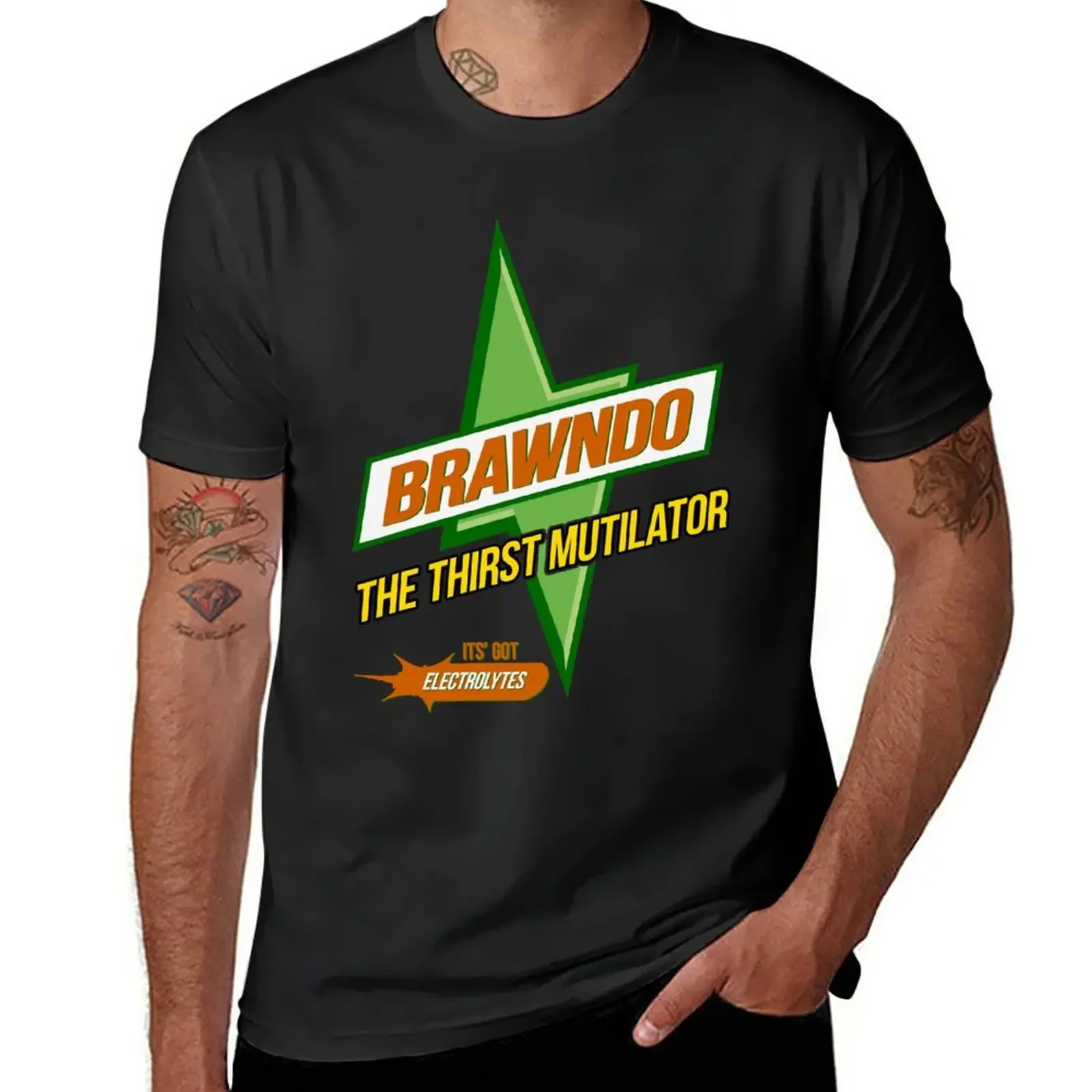 Oversized black t-shirts for men New Brawndo The Thirst Mutilator - Idiocracy inspired T-Shirt sports fan men clothing graphic