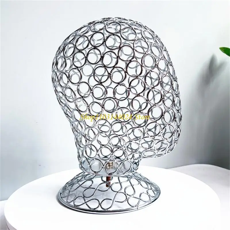 

N5KE Многофункциональный металлический дисплей для парика, модель, держатель для показа парика, идеально подходит для шапок, и