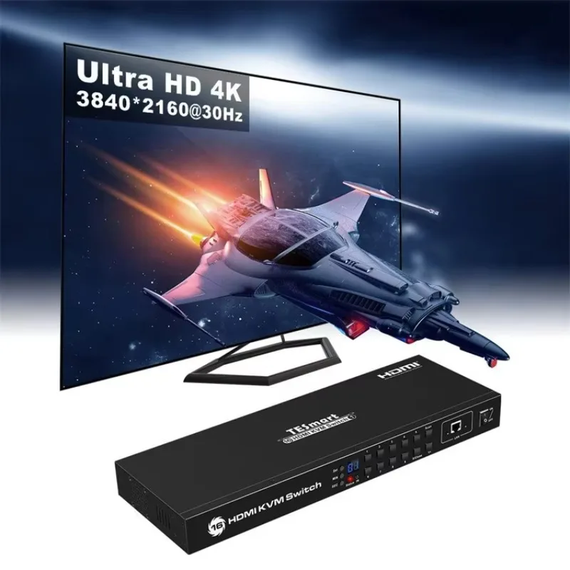 16x1 per switcher KVM HDMI supporta RS232 IR per switch KVM HDMI HDCP 4K a 16 porte con disponibile in stock