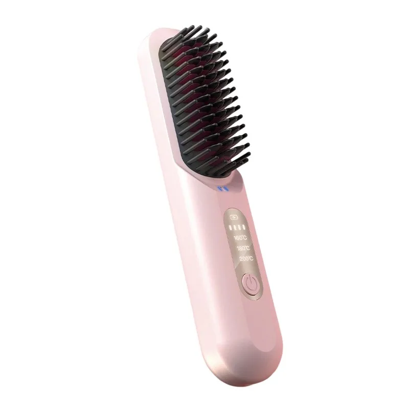 KEOL-Portable 2-In-1 Wireless Hair Straightener And Curler USB Charging, 3 Temperature Settings
