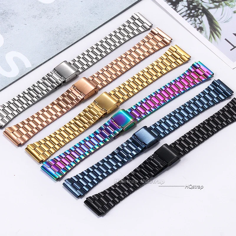 18mm Stainless Steel Bracelet for Casio F84 F105/108/A158/168 AE1200/1300 SGW400 F91W Vintage Metal Watchband High Quality Strap