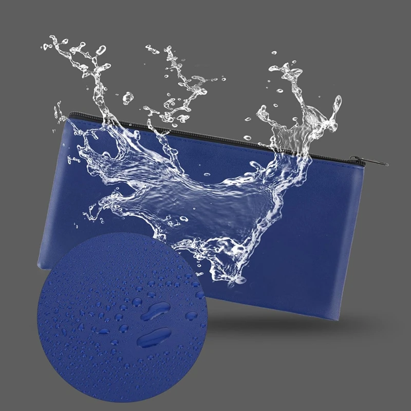 2 шт. мешки для денег с застежкой-молнией, банковские депозитные сумки для денег, органайзер, кошелек для проверки, дорожный мешочек для денег для монет, купюр, косметика