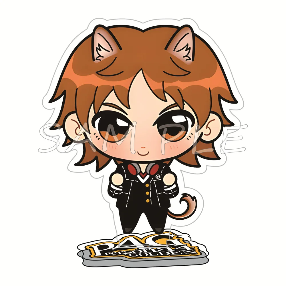Persona 4 10cm Cute Animal Ear Chibi Acrylic Stand Figures Keychain Game Desktop Tabletop Ornament Otaku Fans Collectible Gift