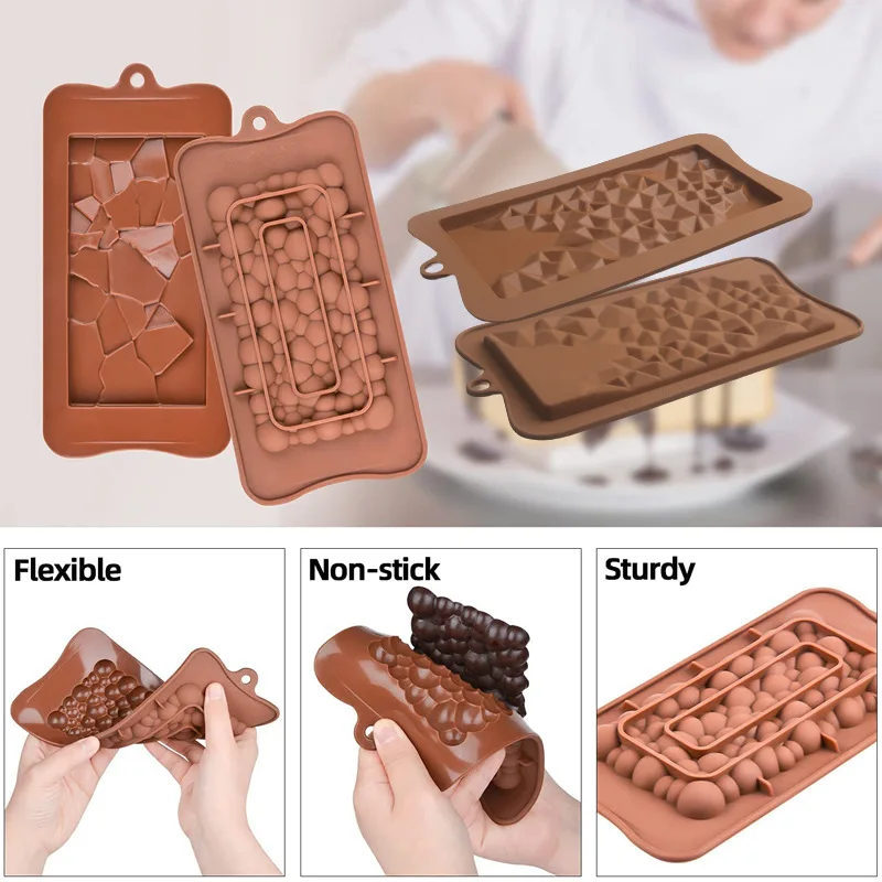 Silicone Break-Apart Chocolate Mold Candy Protein and Engery Bar Silicon Mould