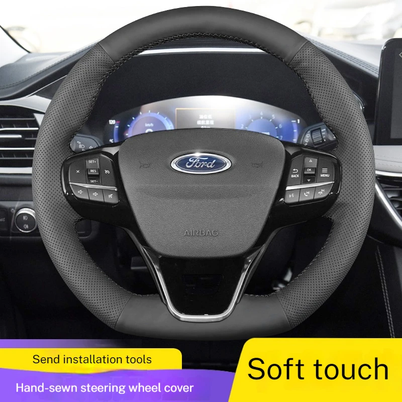 

Special hand-stitched steering wheel cover for Ford Focus Active, Escape and Edge PLUS (vehicle-specific)