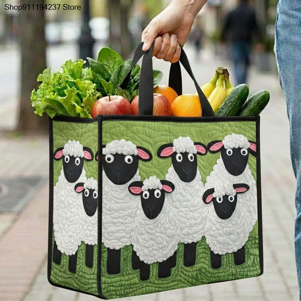New Digital Printed Embroidered Tote Bag For Commuting And Leisure Clothing Bag
