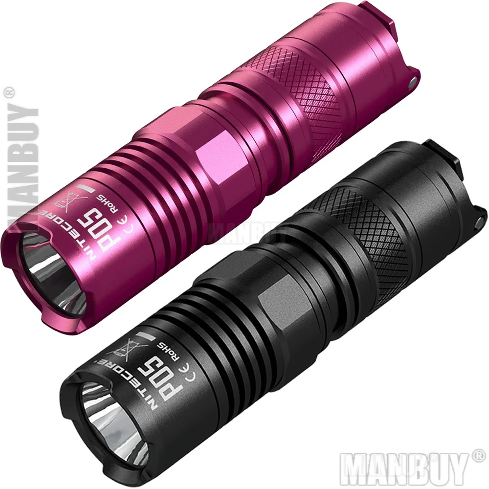 NEW NITECORE P05 18350 CR123 CREE XML2 U2 LED Law Enforcement Military Hand Lamp Precise Flashlight MINI Self-Defense Pink Black