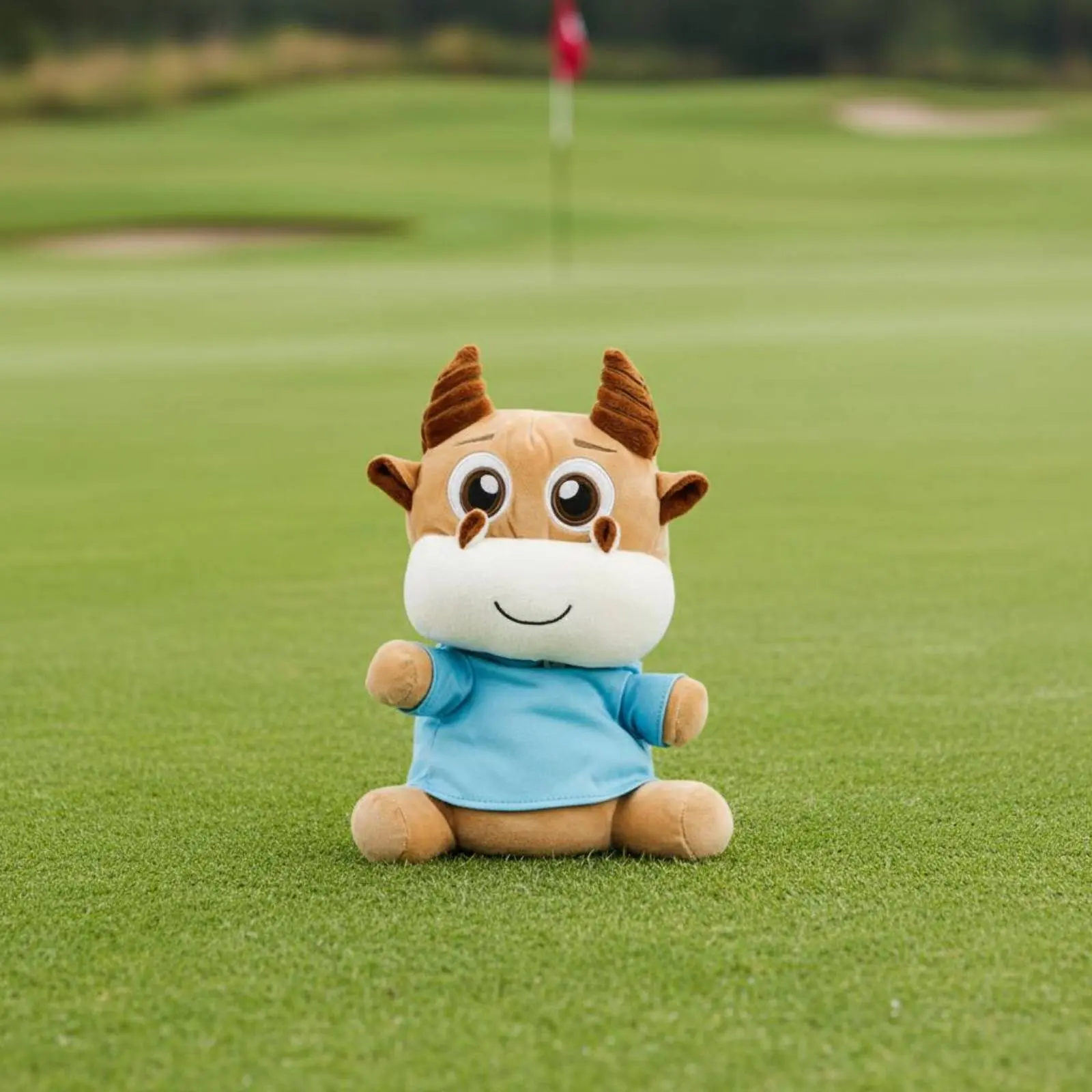 

Soft Cow Headcover Cartoon Design Cow Driver Headcover Golf Driver Cover Long-Lasting Stitching Sports Accessory Simple to Put