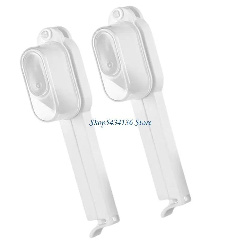 

H7ED 2pcs Simple Plastic Bag Sealing Clip Moisture-Proof Snacks Sealers with Pour Spout Milk Powder Preservation Clamps