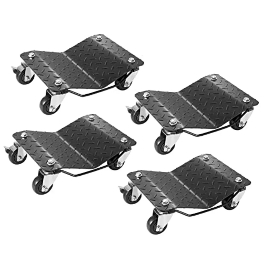 

Car Wheel Dolly, 6000 lbs/2722 kg Car Moving Cart with Brakes, Set of 4 Pcs, Heavy-Duty Vehicle Dolly, Moving Cars, Trucks, Tra