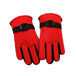 1 Pair Children Winter Snow Warm Gloves Boy Girls Ski Snowboard Windproof Waterproof Thicken Keep Warm Gloves Fleece Ski Gloves