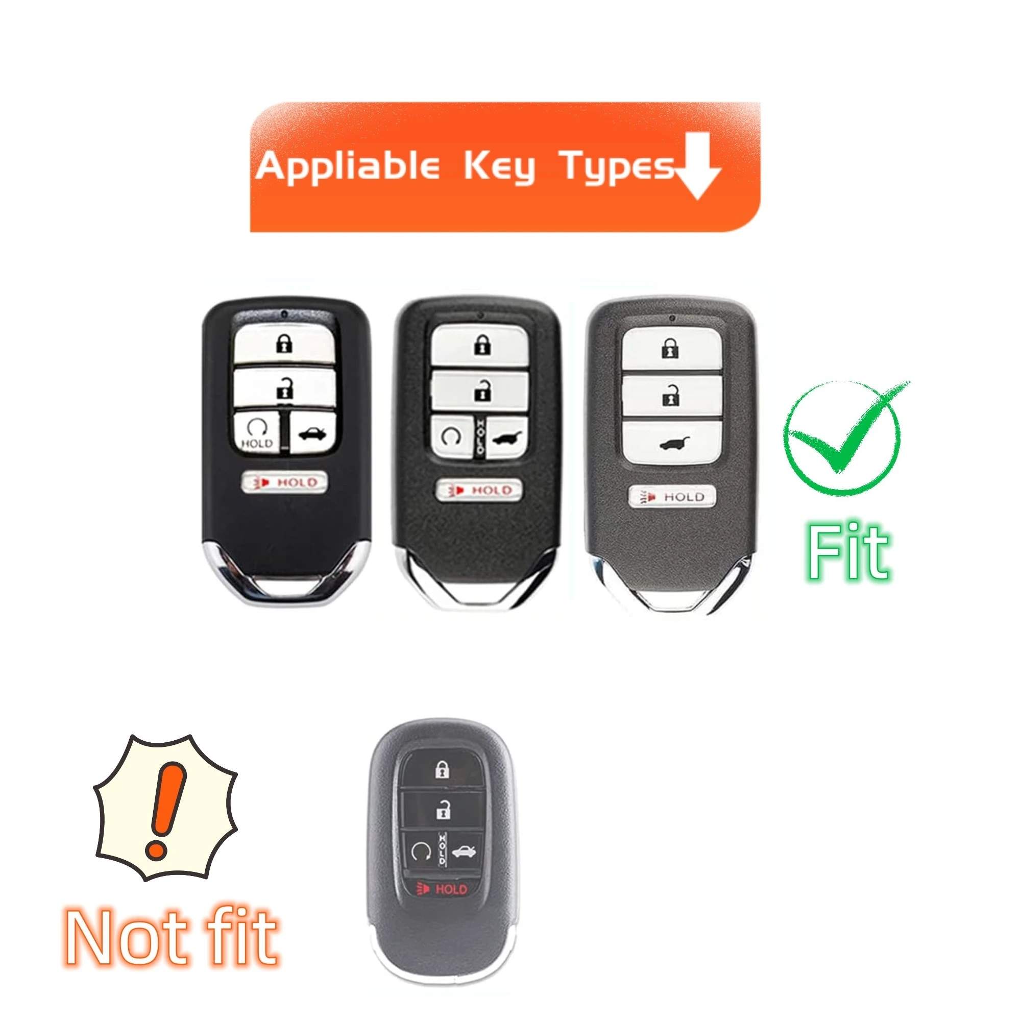 TPU Key Fob Cover with Keychain Lanyard for Honda Accord Civic CRV Pilot Ridgeline Odyssey Passport Smart Remote Key Protector