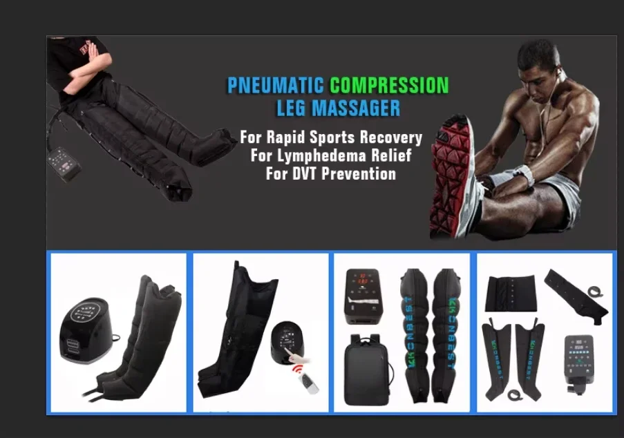 4 Chamber Presoterapia DVT Pump Pressotherapy Air Relax Pressure Recovery Boots Leg Massager Machine