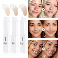 Blanc Cover Cream Stick Changing Foundation Stick Color Changing Foundation with Detachable Brush Hight Coverage Base Makeup