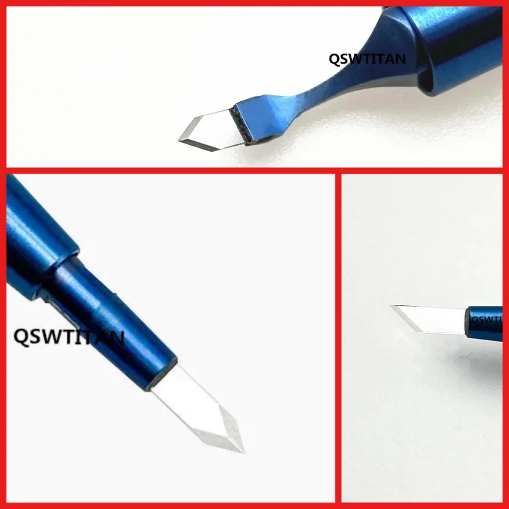 شفرة الهلال الياقوتية للعيون شفرات القرنية الشفافة مزدوجة حافة واحدة Lancet شفرات ثلاثية الأوجه أدوات الجفن