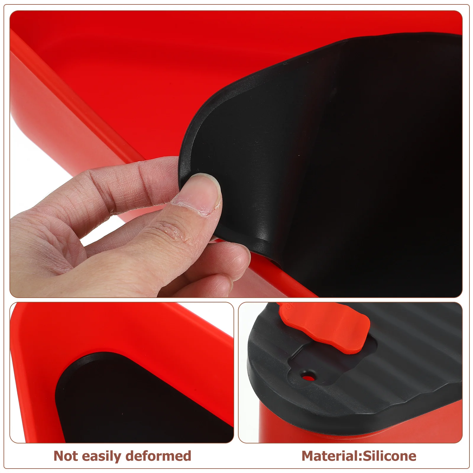 

Silicone Pizza Red Party Pie Box Slice Crisper Storage Case Pie Carrier Baking Reusable Pizza Box Kitchen Home