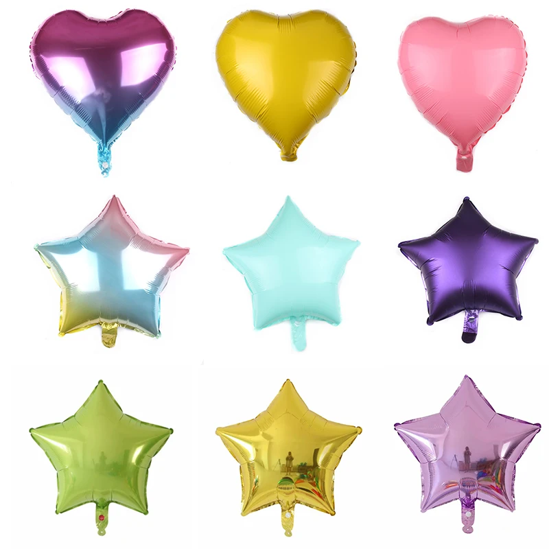 

Multiple Colors Pentagonal Heart-Shaped Balloon Birthday Party Decoration Metallic Latex Balloon Baby Shower Photography Props