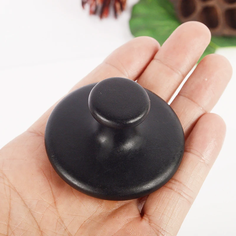 Spa Massage stones for body Face massage Natural Stone Mushroom Shape facial Massager tools Gua Sha Scraper Lava Basalt Stone