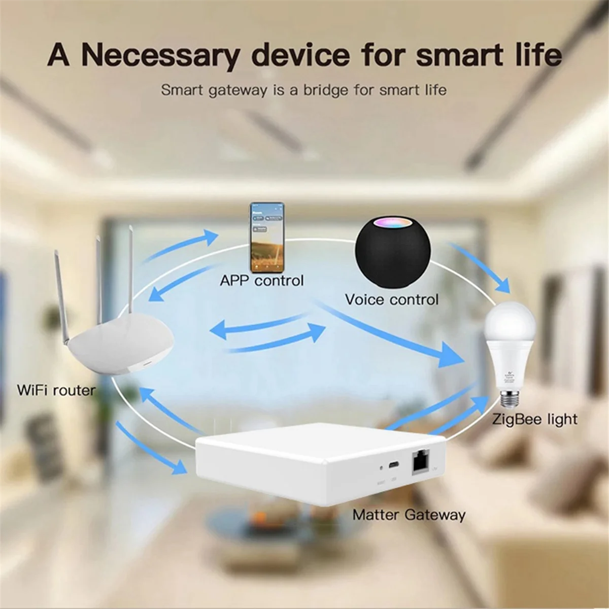 Graffiti Zigbee Wired Gateway for Matter Protocol Smart Home Network Hub Remote Multifunction Control Gateway