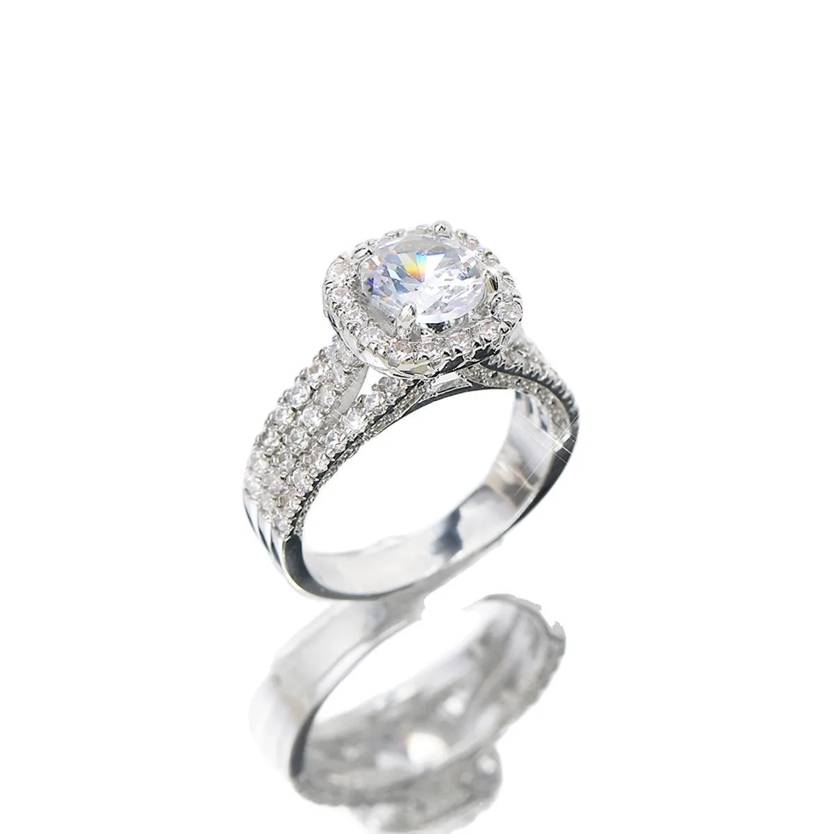 

Trendy Women Rings with Brilliant Cubic Zirconia Luxury Engagement Rings Wedding Party Jewelry Drop Shipping
