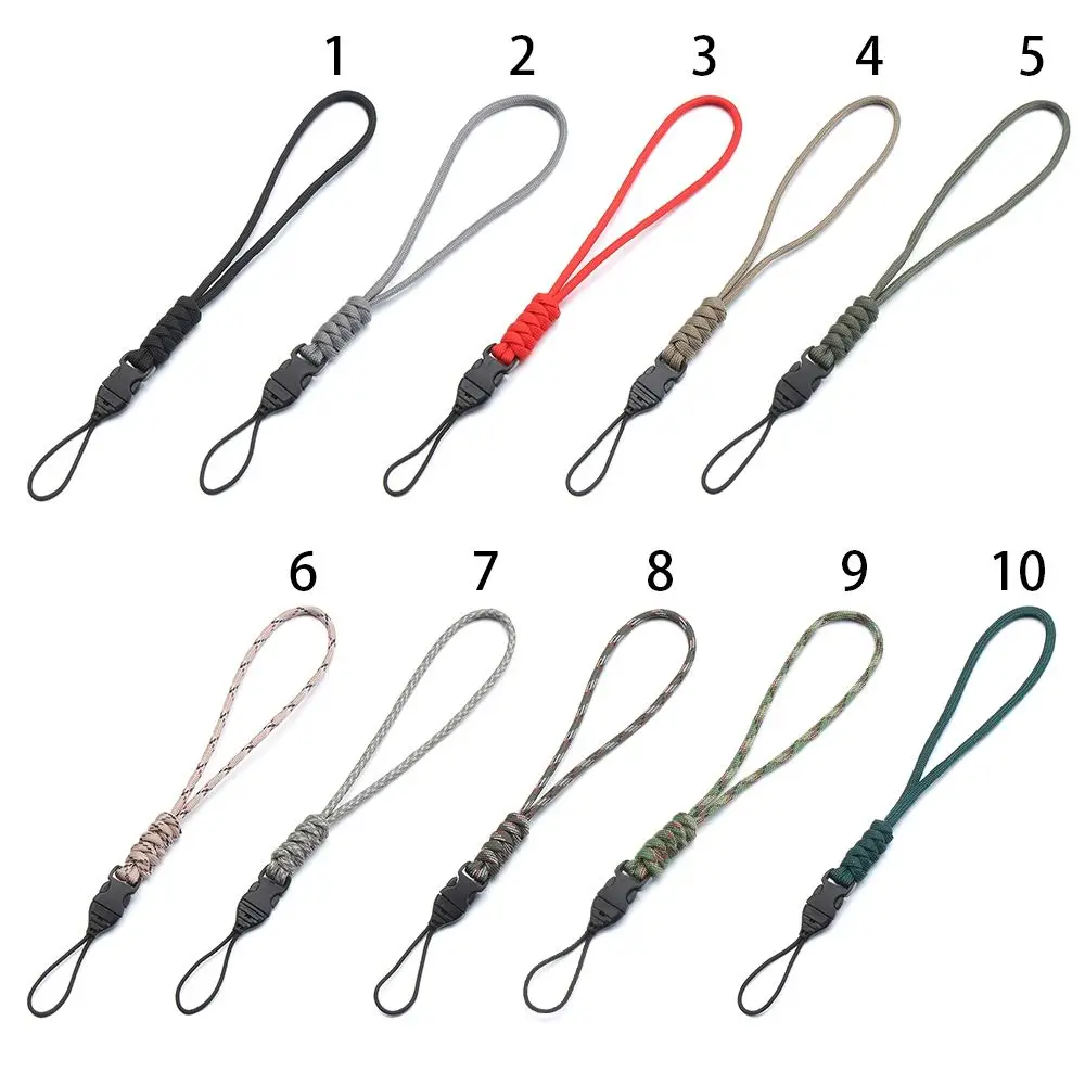 High Quality High Strength Parachute Cord Hanging Rope Paracord Keychain Key Ring Camera Anti-lost Lanyard
