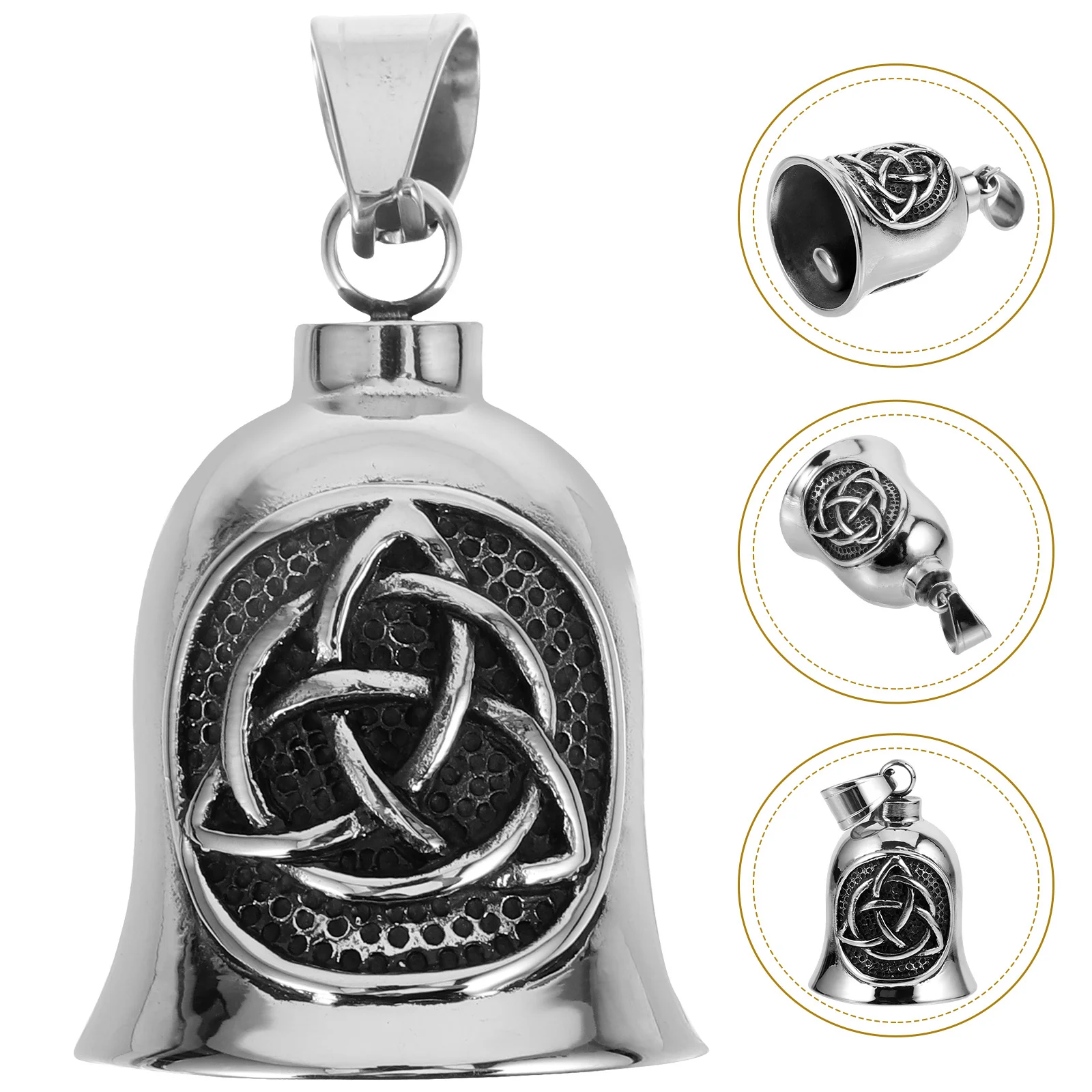 

Unique Design Good Luck Bell Keychain Motorcycle Accessory Stainless Steel Stylish Decorative Pendant Motorcycle Bell