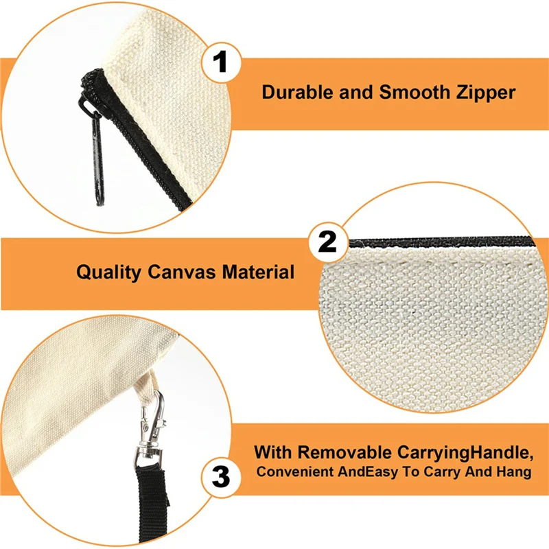 TTKK-3 комплект косметичка сублимационная пустая косметичка с теплопередачей и ремешком на запястье для рукоделия своими руками