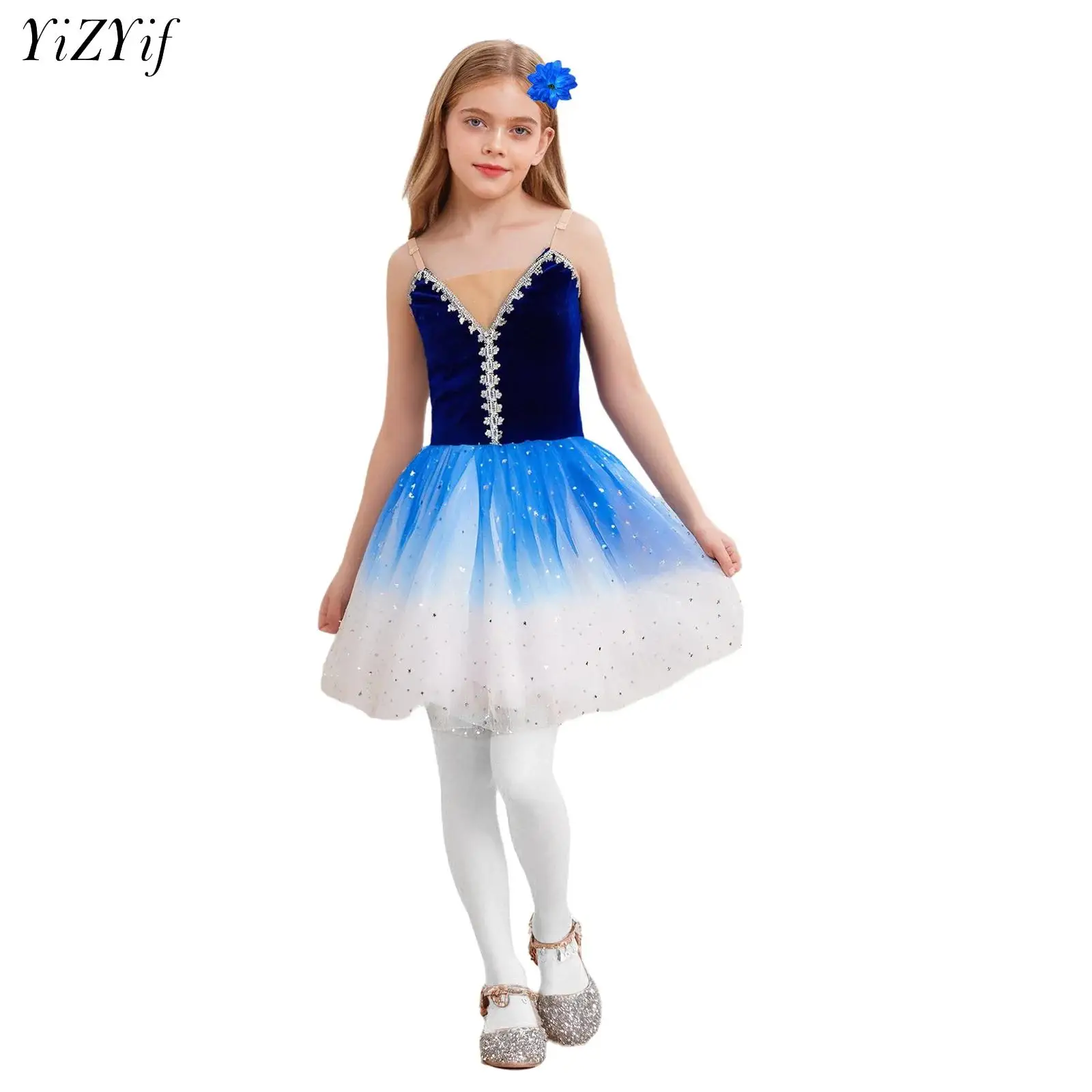 

Children's Professional Ballet Dress Girl's Dance Skirt Sequin Tight Ballet Skirt Ballet Performer Collective Performance Wear