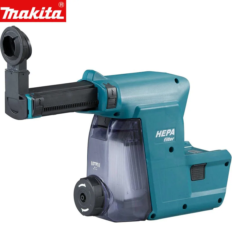 Makita DHR242 18V Brushless Cordless Hammer Drill With DX06 Dust Extraction System Automatic Dust Collector Power Tool Set