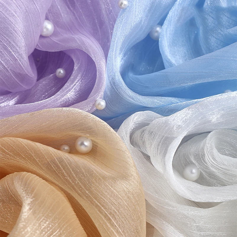 

Марлевая ткань для ногтей с жемчугом для шитья, декоративная пряжа, фоновая ткань, пряжа для свадебной юбки по метрам