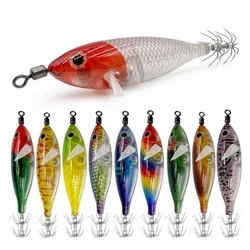 1 adet aydınlık kalamar Jig kanca yem karides ahtapot mürekkepbalığı cazibesi platin karides 78mm/3.07in 5.7g/0.012lb balıkçılık Lures kurşun platin