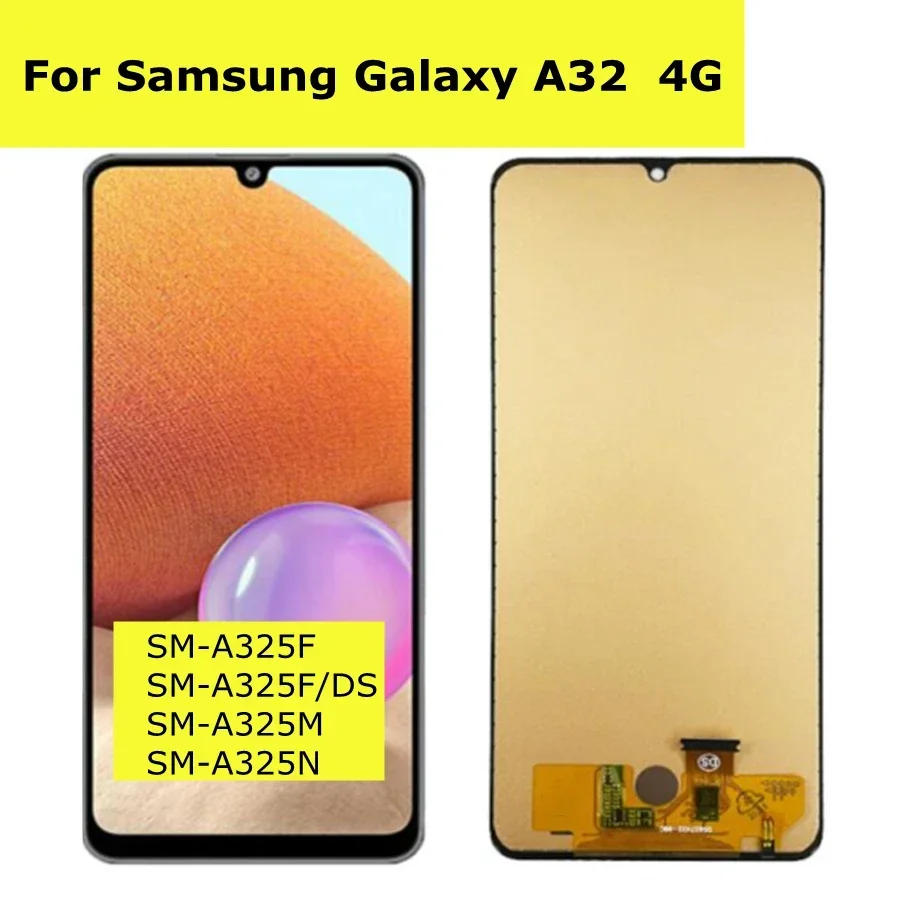 Calidad AAA + para Samsung Galaxy A32 4G LCD para Samsung A325 A325F SM-A325F/DS pantalla LCD táctil digitalizador A325 LCD