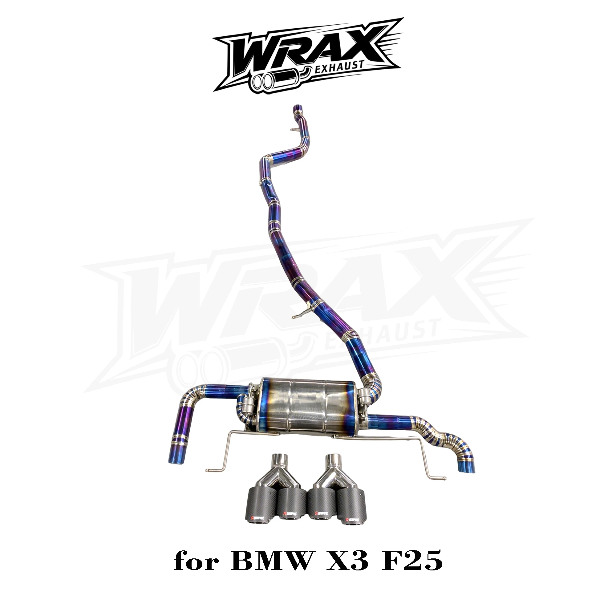 

WRAX Titanium Premium Catback Exhaust For BMW X3 F25 Baked Purple Valve Control Performance Upgrade Easy Fit Free Tip