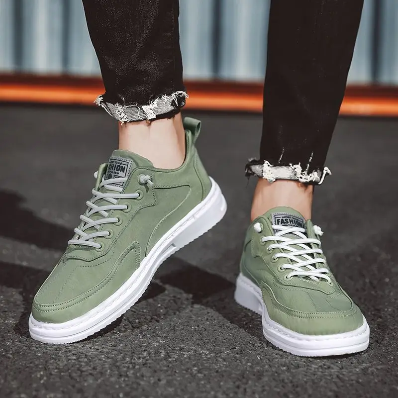 Summer Men Ice Silk Canvas Shoes Casual Flats Shoes Korean Light Breathable Men's Sneakers Versatile Man Walking Footwear 39-47
