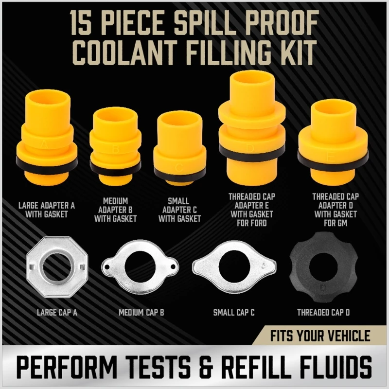 15Pcs/Set Plastic Filling Funnel Spout Pour Oil Tool Spill Proof Coolant Filling Kit Vhicle Car Accessories