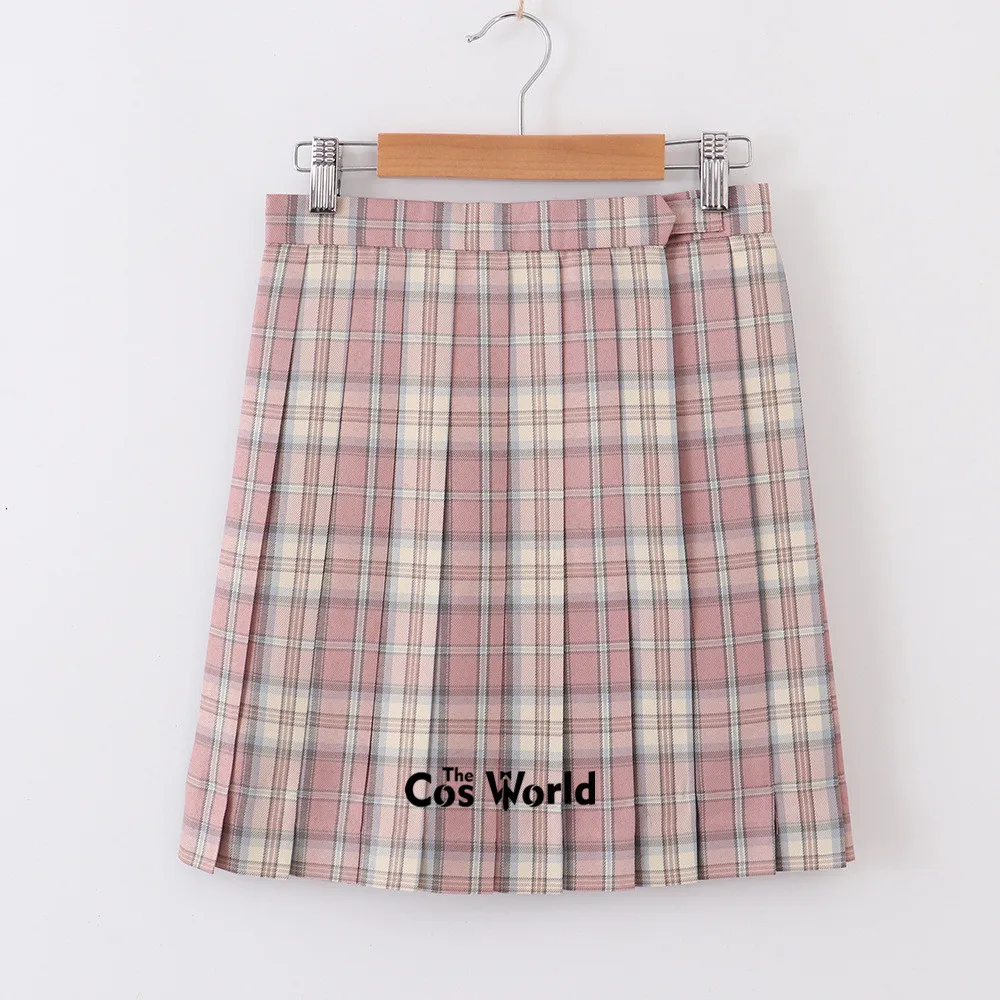 [Sakura Lente] Meisje Japanse Zomer Hoge Taille Geplooide Plaid Rokken Voor Jk Schooluniform Studenten Doeken