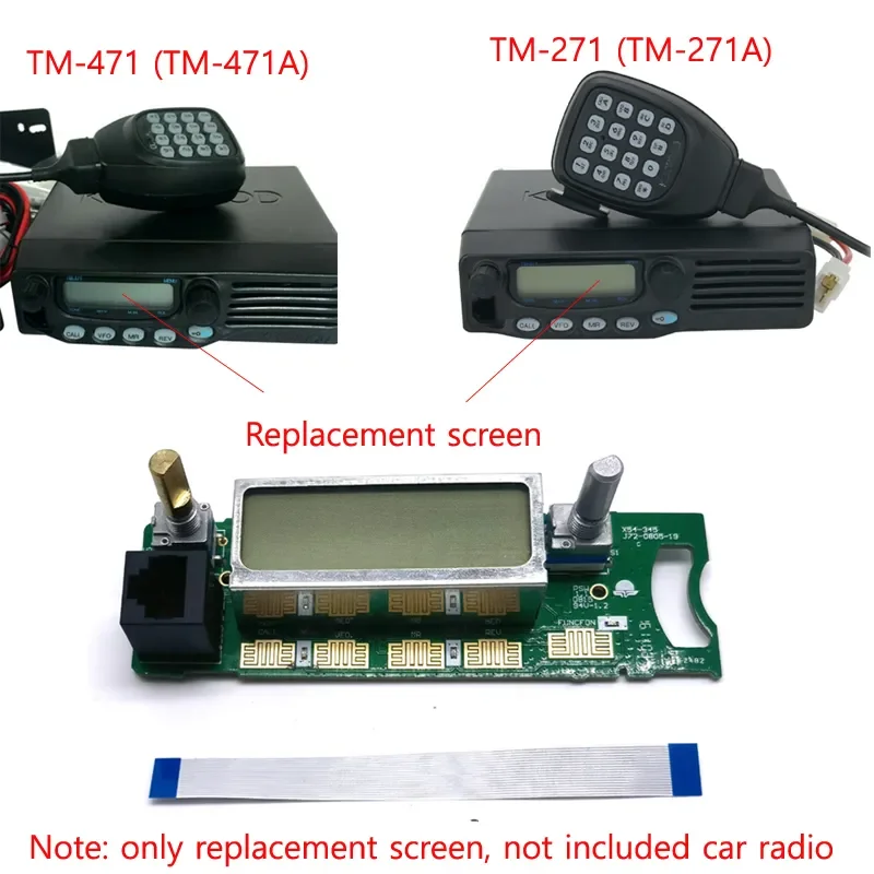 Replacement Front Panel LCD Display Control Screen for Kenwood