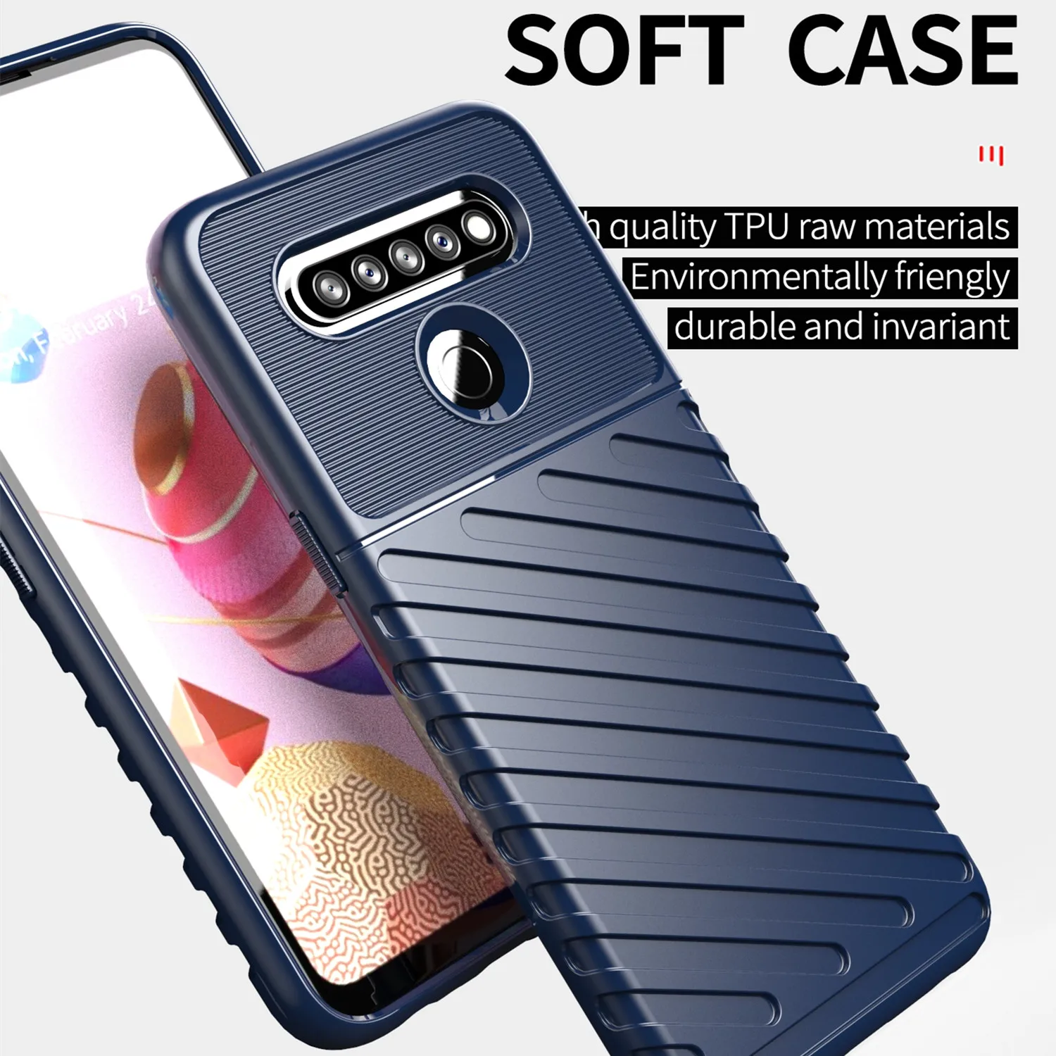 For LG K41S K51s Luxury Thunder Case Shockproof Silicone Back Cover for lg k51s lgk41s Fashion Mobile Shell Coque Fundas